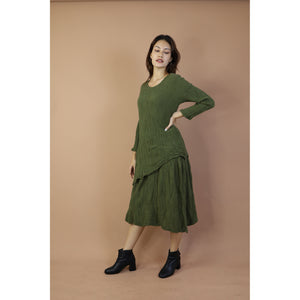Fall and Winter Collection Organic Cotton Solid Color Dress  LI0060 000001 00