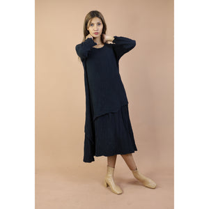 Fall and Winter Collection Organic Cotton Solid Color Dress  LI0060 000001 00