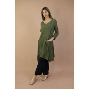 Fall and Winter Collection Organic Cotton Solid Color Dress  LI0065 000001 00