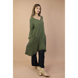 Fall and Winter Collection Organic Cotton Solid Color Dress  LI0065 000001 00