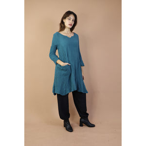 Fall and Winter Collection Organic Cotton Solid Color Dress  LI0065 000001 00