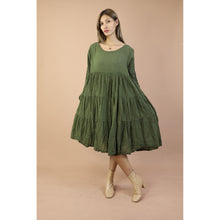 Load image into Gallery viewer, Fall and Winter Collection Organic Cotton Solid Color Dress  LI0068 000001 00