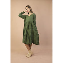 Load image into Gallery viewer, Fall and Winter Collection Organic Cotton Solid Color Dress  LI0068 000001 00