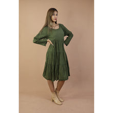 Load image into Gallery viewer, Fall and Winter Collection Organic Cotton Solid Color Dress  LI0068 000001 00