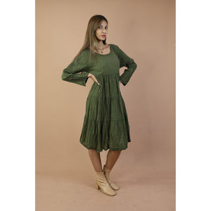 Fall and Winter Collection Organic Cotton Solid Color Dress  LI0068 000001 00