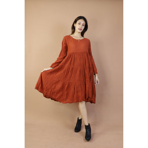 Fall and Winter Collection Organic Cotton Solid Color Dress  LI0068 000001 00