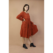 Load image into Gallery viewer, Fall and Winter Collection Organic Cotton Solid Color Dress  LI0068 000001 00