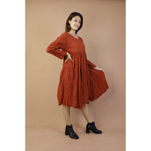 Fall and Winter Collection Organic Cotton Solid Color Dress  LI0068 000001 00