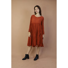 Load image into Gallery viewer, Fall and Winter Collection Organic Cotton Solid Color Dress  LI0068 000001 00