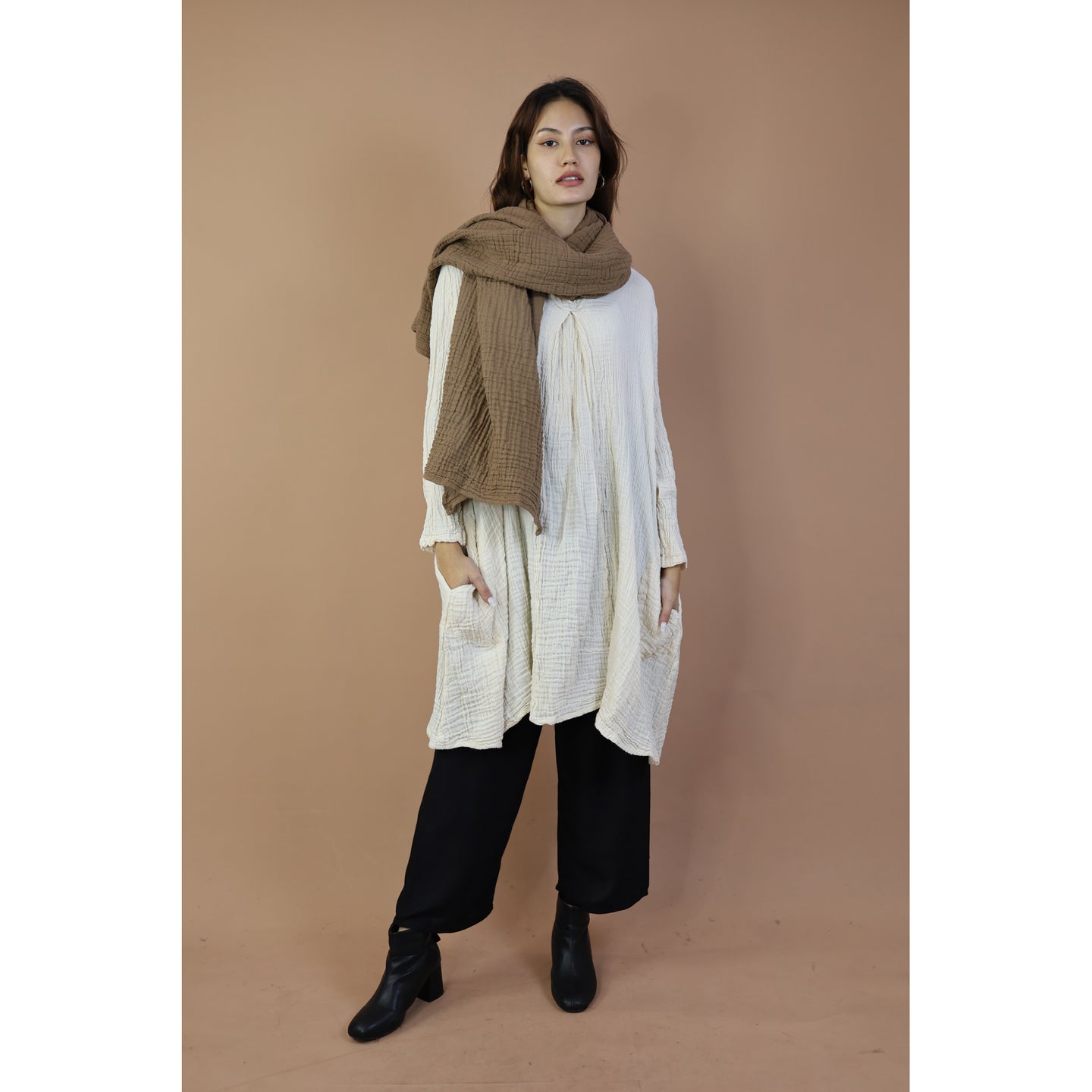 Fall and Winter Collection Organic Cotton Solid Color Shawl&Scarf  LI0072 000001 00