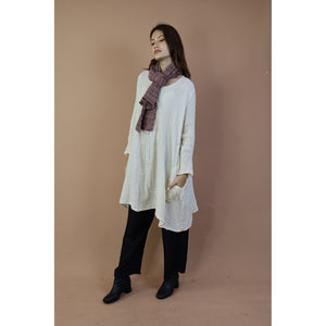 Fall and Winter Collection Organic Linen Solid Color  Small Shawl&Scarf  LI0074 000001 00