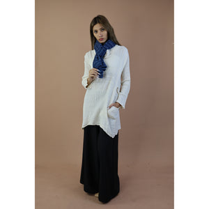 Fall and Winter Collection Organic Linen Solid Color  Small Shawl&Scarf  LI0074 000001 00