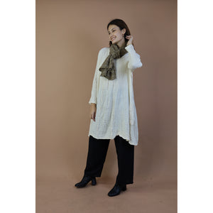 Fall and Winter Collection Organic Linen Solid Color  Small Shawl&Scarf  LI0074 000001 00