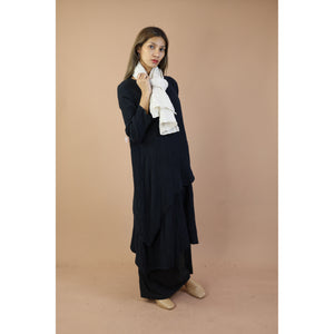 Fall and Winter Collection Organic Linen Solid Color  Small Shawl&Scarf  LI0074 000001 00