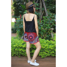 Load image into Gallery viewer, Mandala Women&#39;s Mini Pompom Shorts Pants in Red PP0228 020132 06
