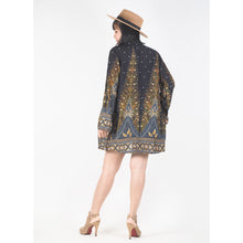 Load image into Gallery viewer, Peacock Women Kimono in Black Gold JK0020 020007 04