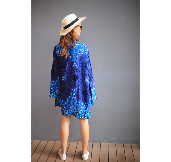 Sunflower Women Kimono in Navy JK0020 020057 06