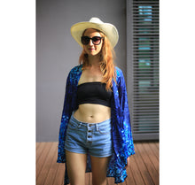 Load image into Gallery viewer, Sunflower Women Kimono in Navy JK0020 020057 06