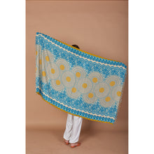 Load image into Gallery viewer, 2 Tone Mandala Scarf in Light Blue JK0038 020032 03