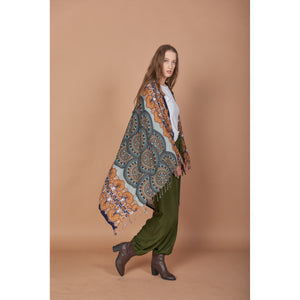 Contrast Mandala Scarf in Navy Blue JK0038 020127 05