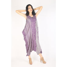 Load image into Gallery viewer, Zebra Stripe Women&#39;s Jumpsuit in Purple JP0008 020041 04