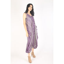 Load image into Gallery viewer, Zebra Stripe Women&#39;s Jumpsuit in Purple JP0008 020041 04