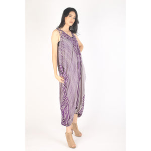 Zebra Stripe Women's Jumpsuit in Purple JP0008 020041 04