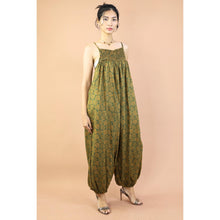 Load image into Gallery viewer, Mandala Leaves Women&#39;s Jumpsuit Aladdin Style in Olive JP0009 020351 01