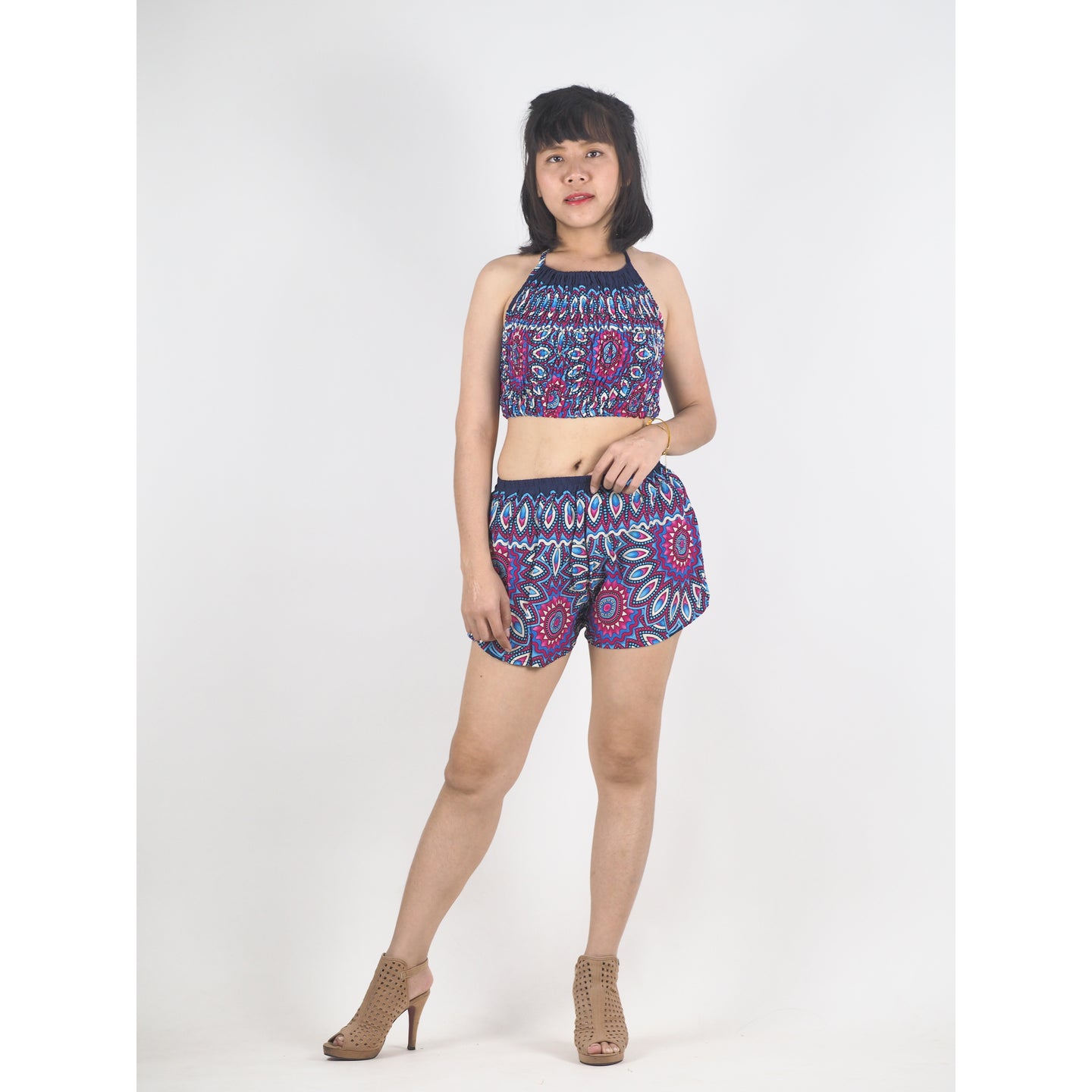 Side sunflower Women's Swimwear in Navy Blue JP0010 020141 03 M