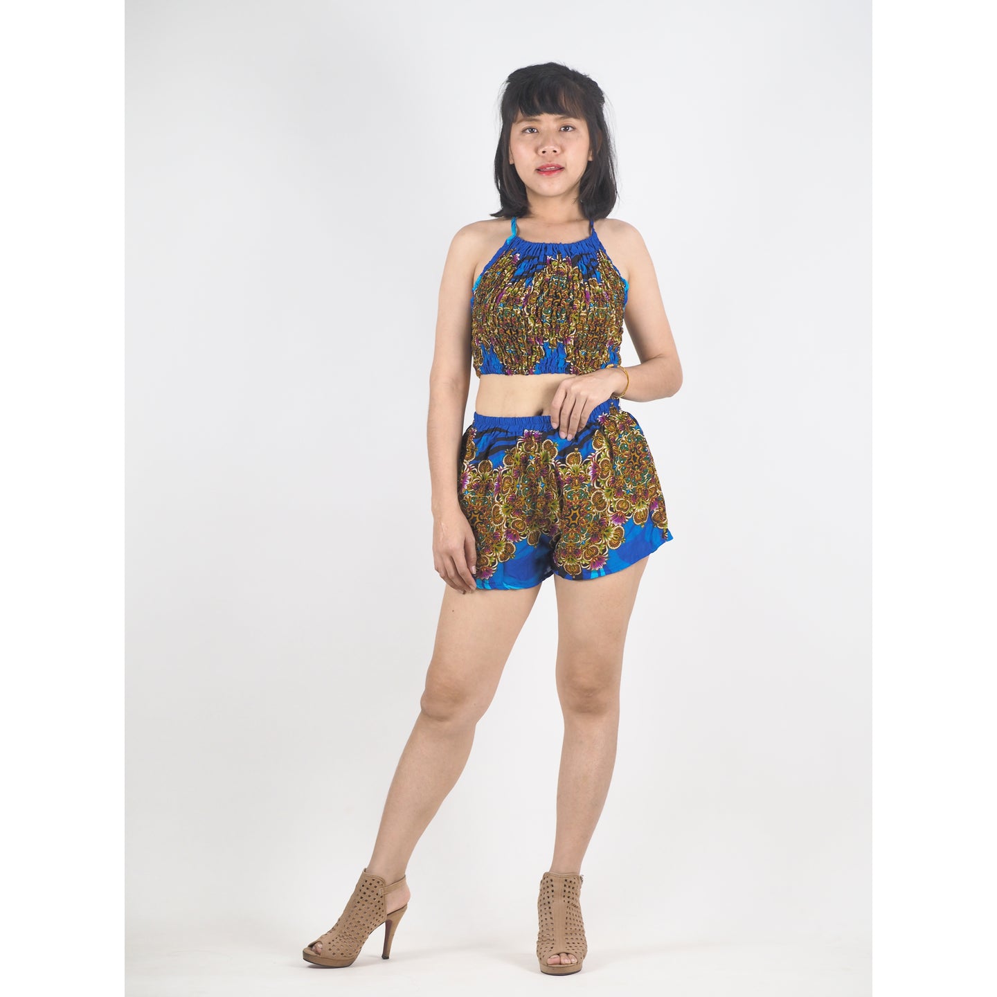 Electric mandala Women's Swimwear in Blue JP0010 020193 03 M