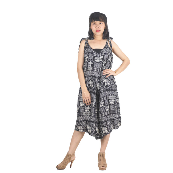 African Elephant Women's Jumpsuit in Black JP0082 020004 01