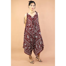 Load image into Gallery viewer, Elephants Jumpsuit with Belt in Red JP0097 0200004 03