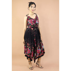 Floral Ivy Women's Jumpsuit with Belt in Black JP0097 020010 01