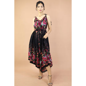 Floral Ivy Women's Jumpsuit with Belt in Black JP0097 020010 01