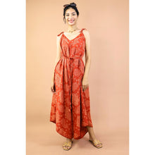 Load image into Gallery viewer, Mandala Flower Women&#39;s Jumpsuit with Belt in Orange JP0097 020348 01