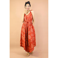 Load image into Gallery viewer, Mandala Flower Women&#39;s Jumpsuit with Belt in Orange JP0097 020348 01
