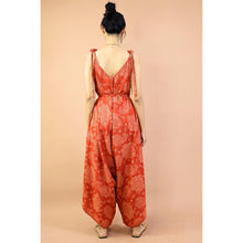 Load image into Gallery viewer, Mandala Flower Women&#39;s Jumpsuit with Belt in Orange JP0097 020348 01