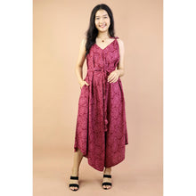Load image into Gallery viewer, Ruby Paisley Women&#39;s Jumpsuit with Belt in Red JP0097 020350 01
