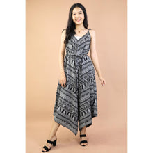 Load image into Gallery viewer, Abstract Lines Jumpsuit with Belt in Black JP0097 020358 01