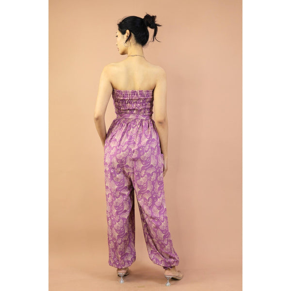 Ginkgo Women's Jumpsuit Aladdin Style with Belt  in Navy JP0098 020353 01