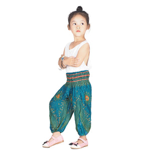 Peacock Eye Unisex Kid Harem Pants in Ocean Blue PP0004 020003 02