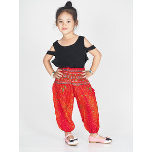 Peacock Unisex Kid Harem Pants in Red PP0004 020008 05