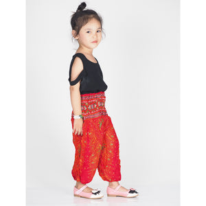 Peacock Unisex Kid Harem Pants in Red PP0004 020008 05