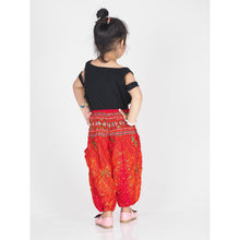 Load image into Gallery viewer, Peacock Unisex Kid Harem Pants in Red PP0004 020008 05