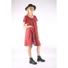 Load image into Gallery viewer, Fall Collection Solid Color Short Sleeve Shirt Dress Women LI0011 000001 00