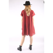 Load image into Gallery viewer, Fall Collection Solid Color Short Sleeve Shirt Dress Women LI0011 000001 00