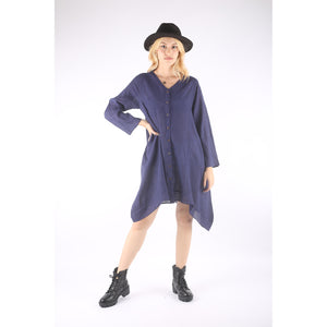 Fall Collection Solid Color Long Sleeve Shirt Dress Asymmetric Women LI0010 000001 00