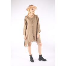 Load image into Gallery viewer, Fall Collection Solid Color Long Sleeve Shirt Dress Asymmetric Women LI0010 000001 00