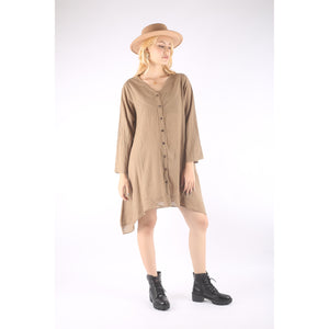 Fall Collection Solid Color Long Sleeve Shirt Dress Asymmetric Women LI0010 000001 00