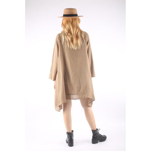 Fall Collection Solid Color Long Sleeve Shirt Dress Asymmetric Women LI0010 000001 00